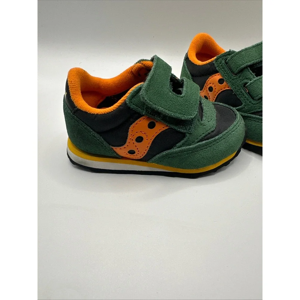 Saucony Jazz Low Pro Toddler Shoes Size 4M Green Orange Black SL265488 Sneaker